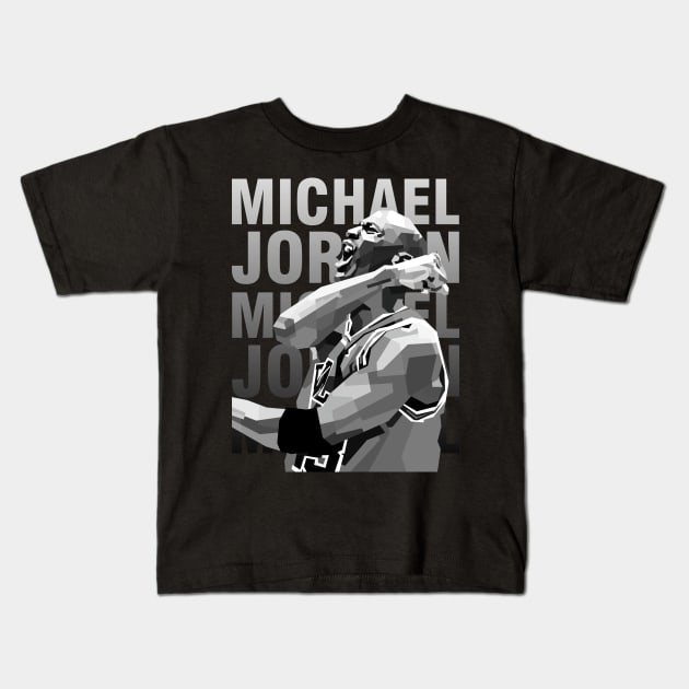 Michael Jordan WPAP Kids T-Shirt by awangwidyatama